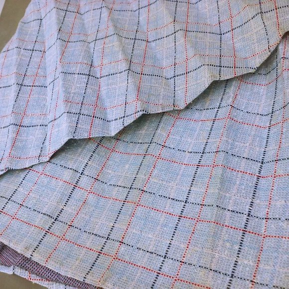 Vintage 70s KoKo Knits California Pleated Skirt (14) Plaid Checked Comfort Waist - Picture 9 of 10